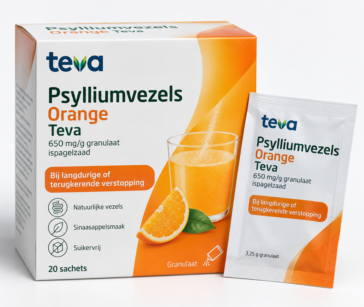 Fibres de psyllium orange gran 20 sachets